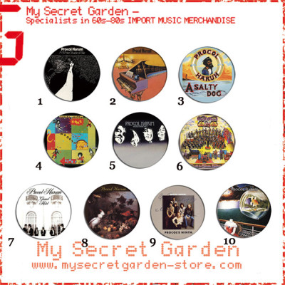 Procol Harum - Shine On Brightly, A Salty Dog Album Pinback Button Badge Set ( or Hair Ties / 4.4 cm Badge / Magnet / Keychain Set )